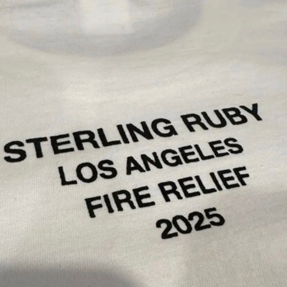 Supreme LA fire relief box logo White Tshirt Green & Pink nwt in bag - Picture 9 of 11